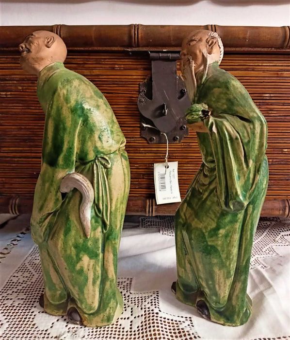 Par Figuras Chinesas Terracota