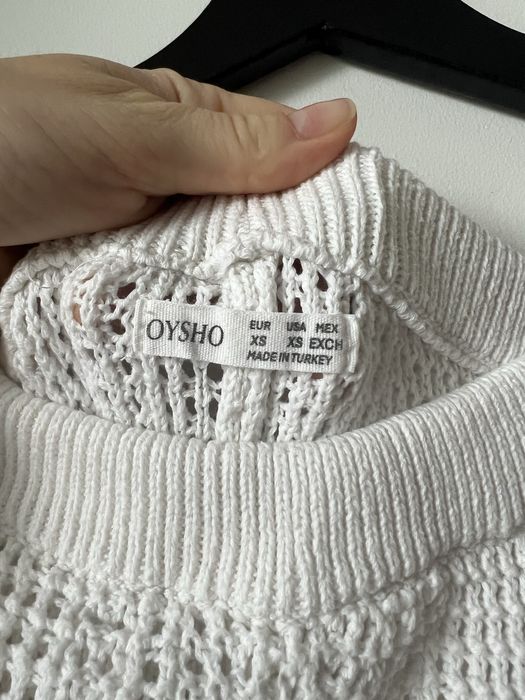 Bawełniane szydełkowe spodnie plażowe z Oysho