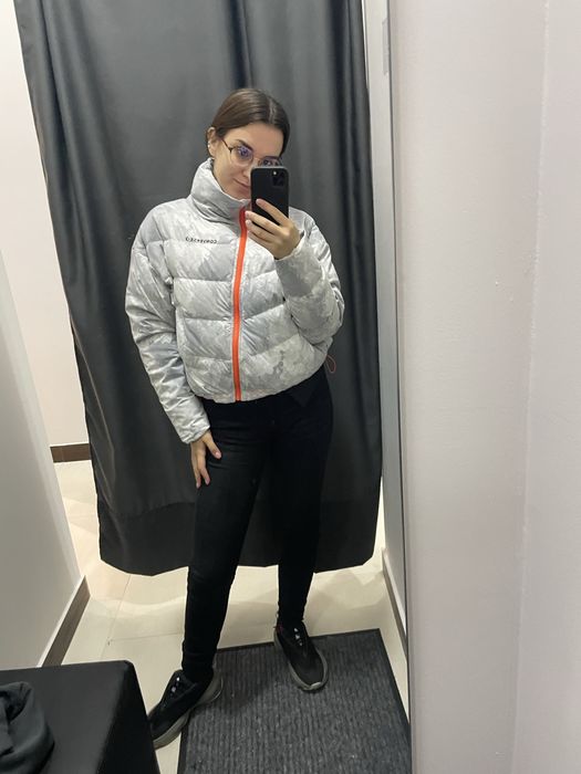 Куртка Converse, Short Down Jacket New Silo, сіра