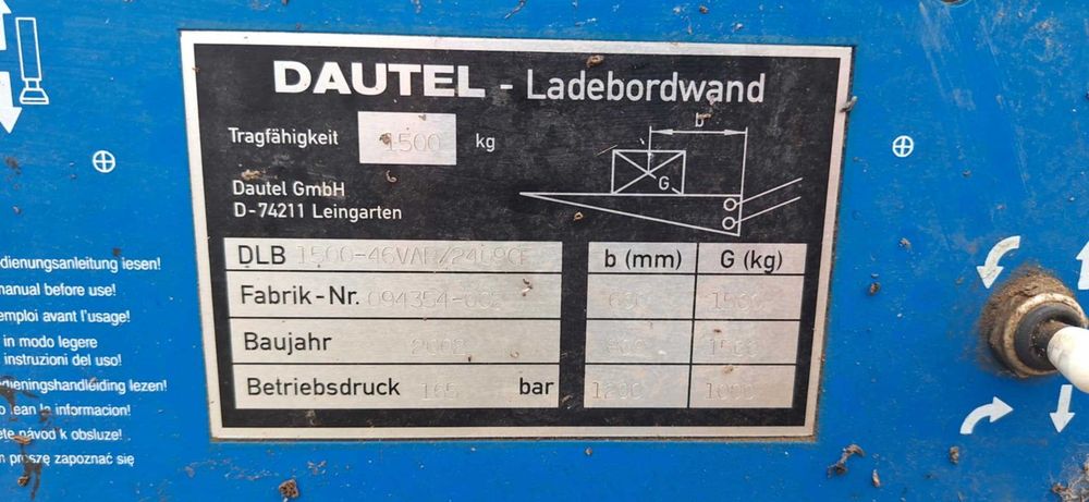Winda załadowcza DAUTEL 1500 kg