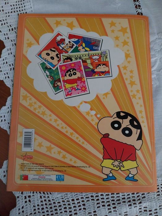 Caderneta de cromos ShinChan, Panini, com + de 140 autocolantes