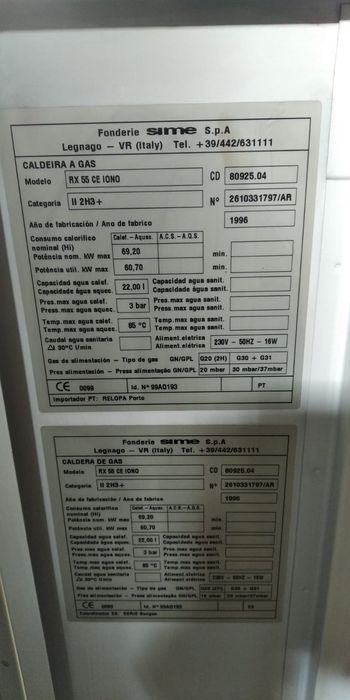 Caldeira a gás SIME