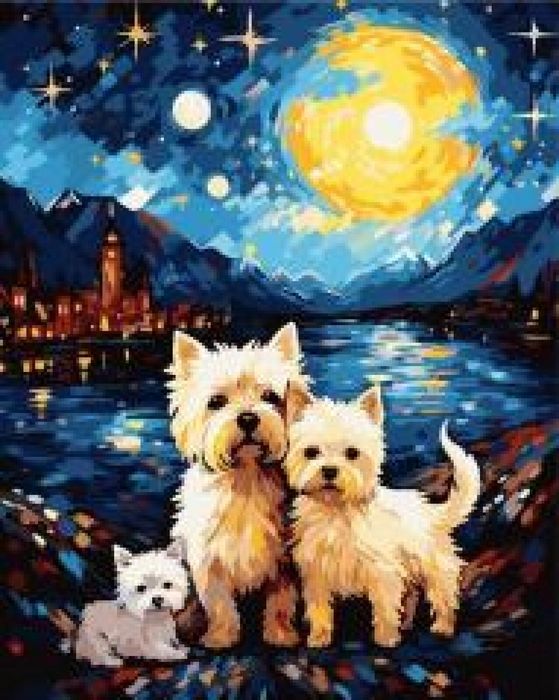 Malowanie po numerach 40x50 Pieski Koh-I-Noor ,412x514 mm