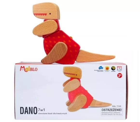 Klocki drewniane Dano 7w1 3+ Malblo. MalBlo. Nowy Produkt