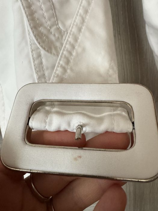 Płaszcz Zara Sinsay biały czarny rozmiar M