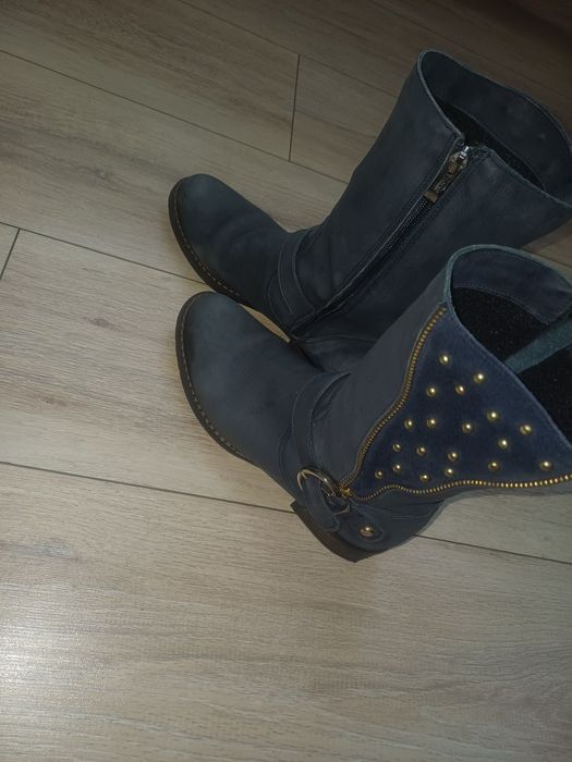 Kozaki skórzane kozaczki