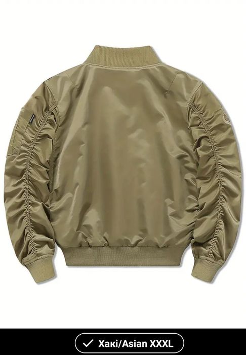 Теплий бомбер МА-1, 3XL, 4 XL, цвет ( койот-хаки).