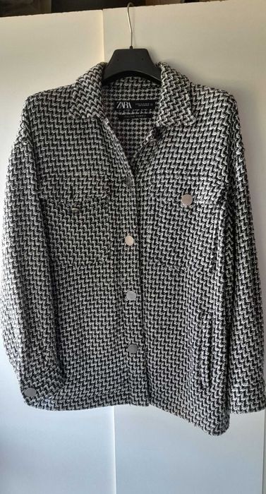 Casaco/camisa Zara S preto e branco