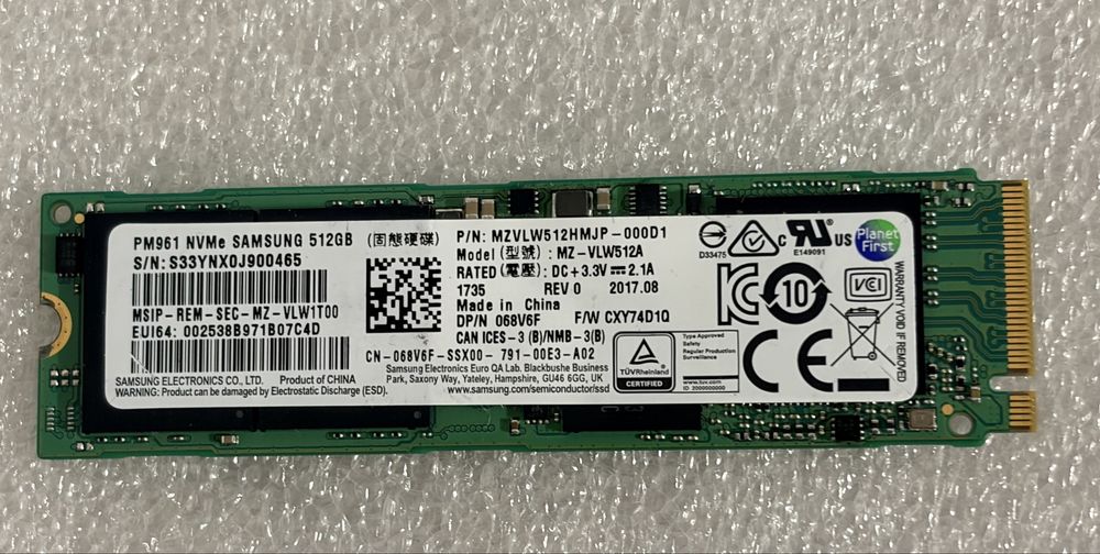 Dysk NVMe 512GB Samsung, MZVLW512HMJP