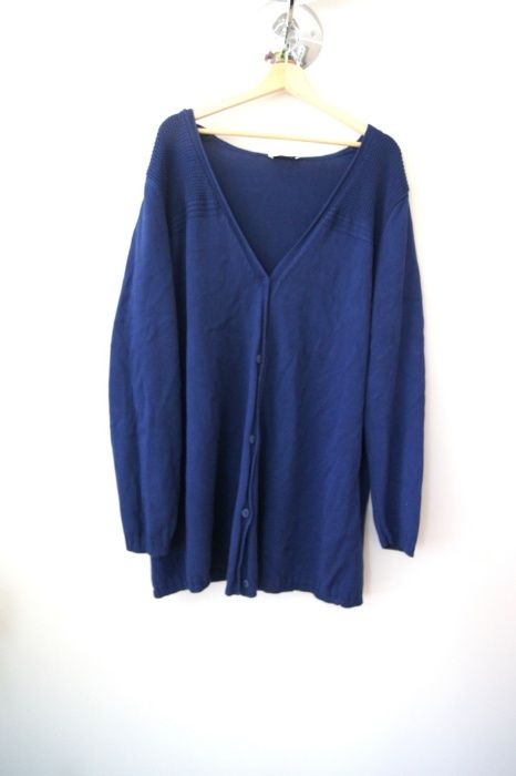ciemnoniebieski granatowy sweterek oversize 48 50 XXXXL duży rozmiar