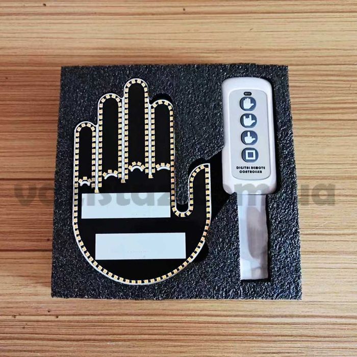 Gesture car light led Рука fuck ладонь с жестами на заднее стекло авто