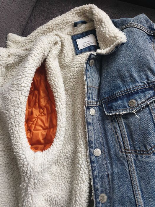 Kurtka jeansowa męska ocieplana