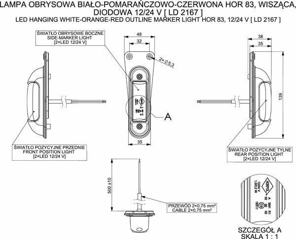 Lampa obrysowa - LD 2167