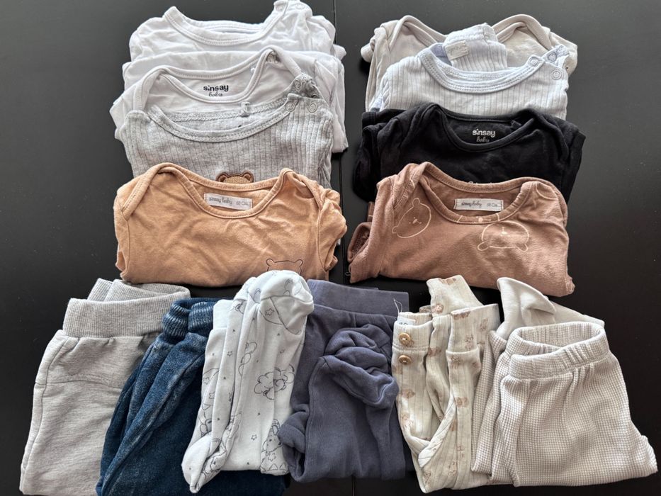 Zestaw 14 szt. UBRAŃ dla chłopca rozmiar: 62-68