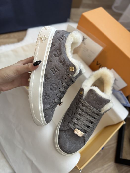 Кеди зимові утеплені жіночі louis vuitton LV 38 кросівки утеплені