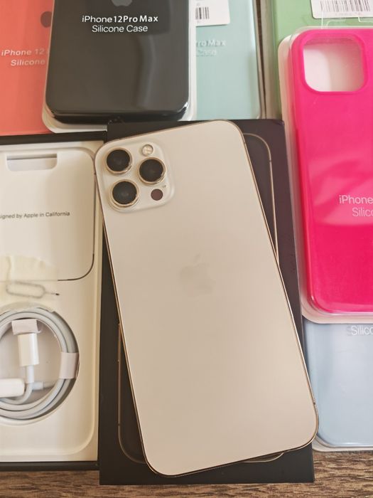 iPhone 12 Pro Max 6.7" Gold Em muito Bom estado Aceito Retomas