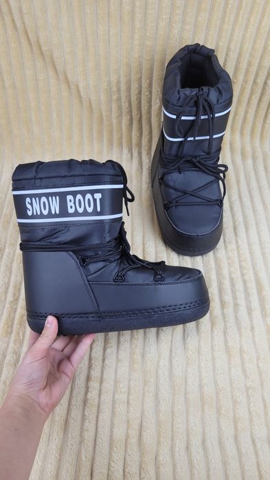 Nowe buty zimowe na kostkę snow boot czarne rozmiar  38