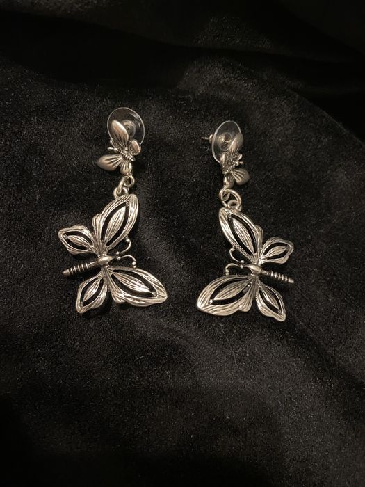 Kolczyki motyle srebrne by dziubeka