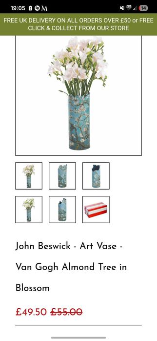 John Beswick – Wazon dekoracyjny Van Gogh Almond Tree in Blossom