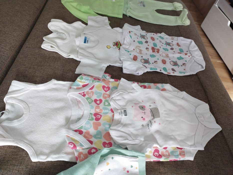 Одяг для дівчинки 0-3 міс, бодіки, чоловічки, повзунки Carter's,Pusblu