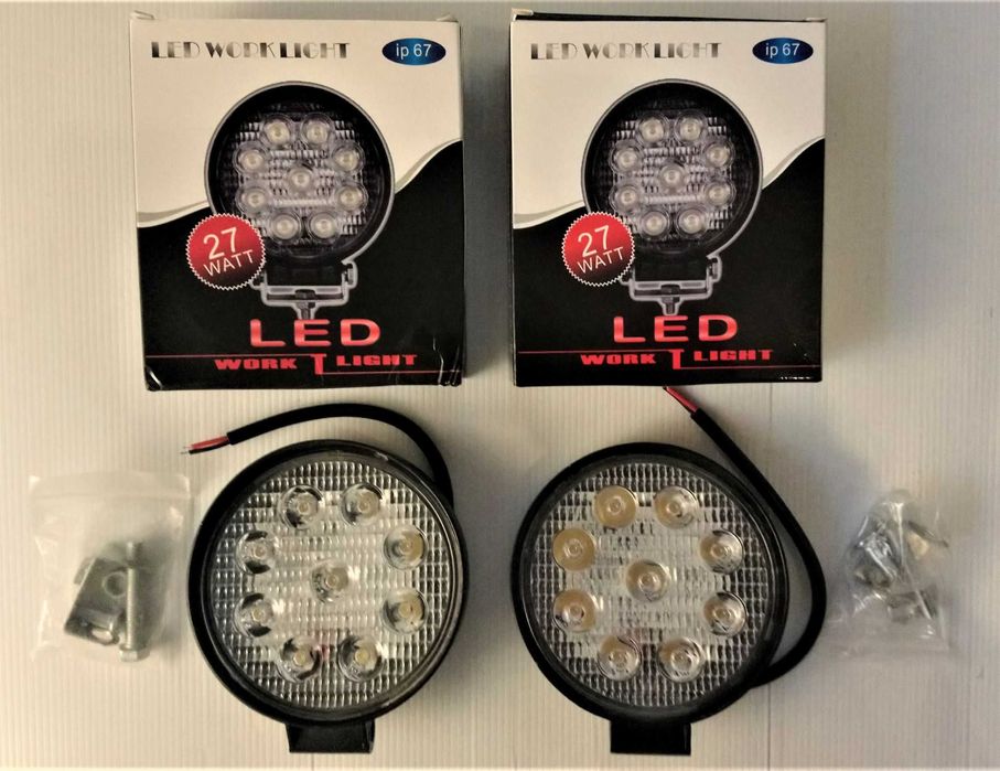 2x Faróis automóvel trabalho LED 27 W - 10-30V