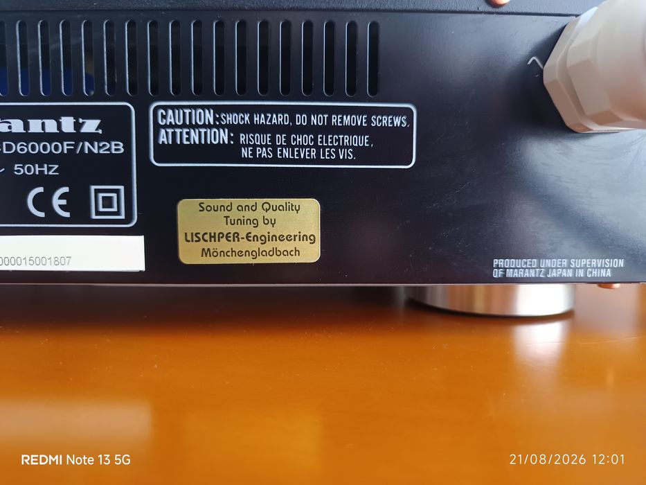 Leitor de cd Marantz CD 6000 Original SE