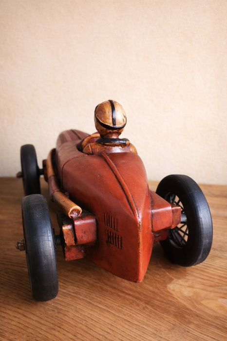 Bugatti – duży, drewniany model wyścigowy, lata 70, Grand Prix