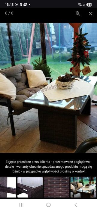 Stolik nowy technoratan aluminium