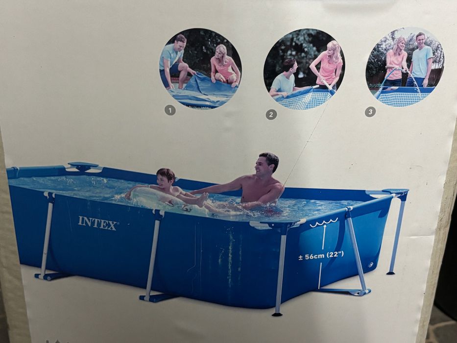 Piscina Intex Rectangular (2,60m x 1,60m x 0,65m) – Como Nova / Completa