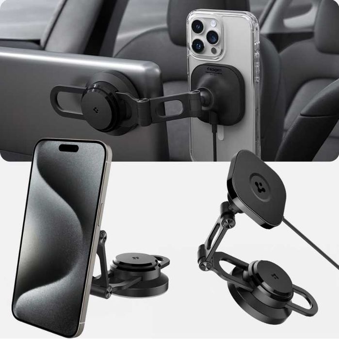 Uchwyt z ładowarką Spigen Tesla OneTap Pro 3 Wireless - Screen Mount