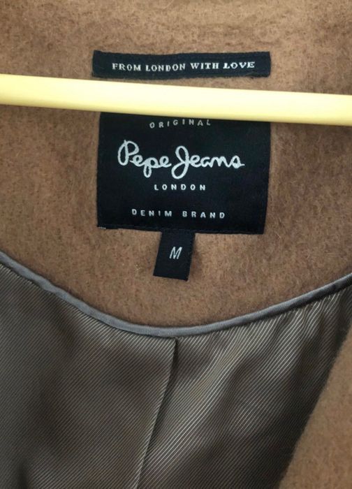 Wełniany płaszcz Pepe Jeans