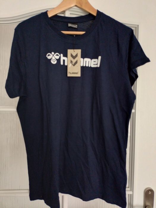 Hummel Koszulka / T-shirt damski z nadrukiem, granatowy, rozmiar XL