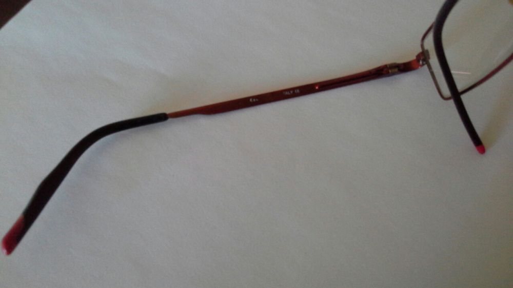Korekcyjne okulary-metalowe bordowe oprawki