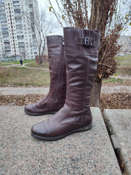 Кожаные сапоги зима размер 36