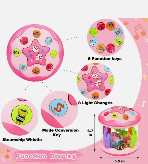 Нічник музичний і світловий, розвиваюча іграшка