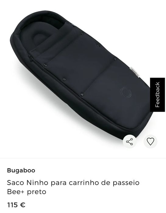 Carrinho Bugaboo com Cocoon e adaptadores para ovinho