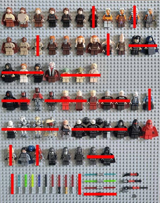 Lego мініфігурки Star Wars (Джедаї та Ситхи)