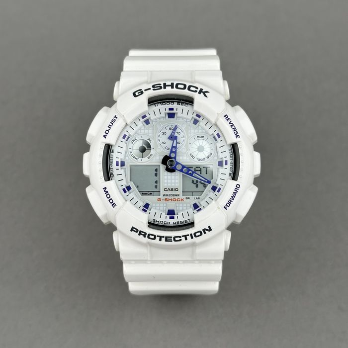 Zegarek naręczny męski Casio G-Shock biały | funkcje sportowe | WR