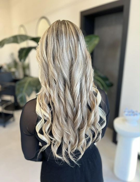 Wlosy naruralne kanapki blond