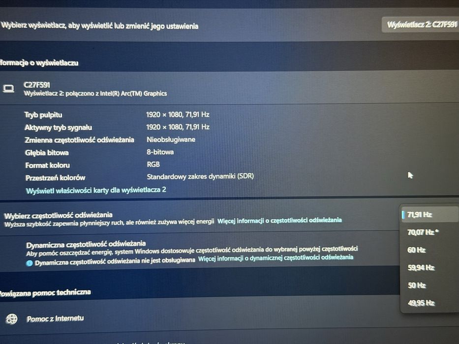Monitor Samsung 27" C27F591FDU curved ,stan bardzo dobry