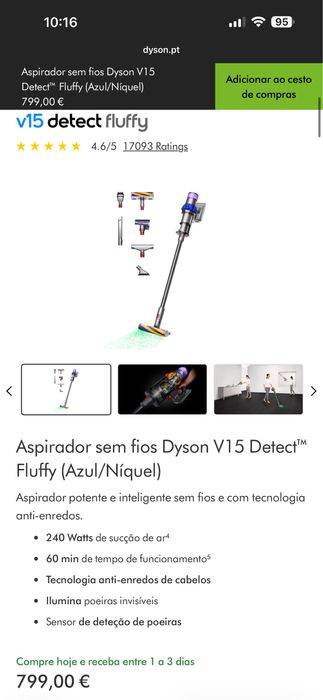Dyson v15 detect Fluffy