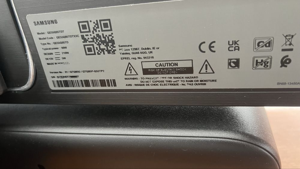 Tv samsung 55”, QE55Q95T como nova com oferta de soundbar