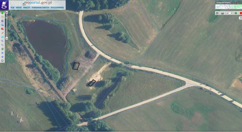 Działka pod dom lub rekreację - rolna z warunkami zabudowy – 6578 m² – Zerbuń, gm. Jeziorany (okolica Olsztyna i Biskupca) - Widok 6
