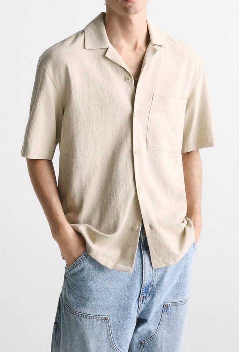 Сорочка шведка теніска натуральна лляна XL H&M ідеальний стан