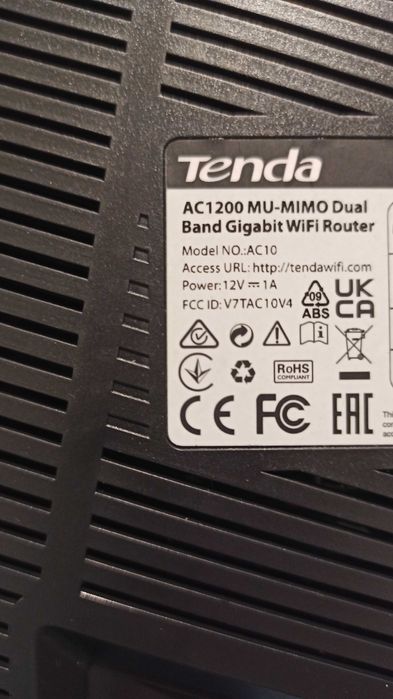 Router WiFi Tenda AC10 AC1200 2.4 / 5 GHz (DualBand)