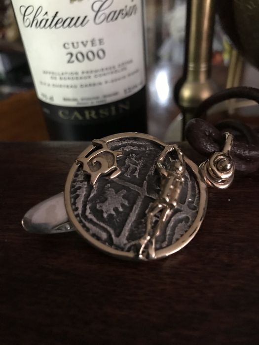 złota & srebrna zawieszka .4 reale hiszpańskie  ze statku Atocha 1622