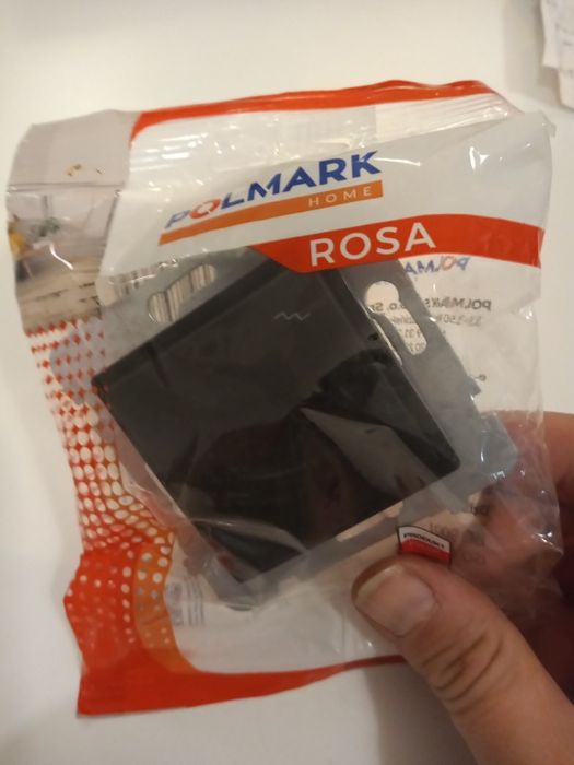 Przełącznik schodowy Rosa czarny mat