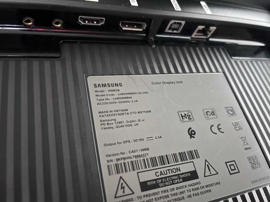 Samsung Flip Pro WM85B 85" LCD VA Ecrã Interativo UltraHD 4K Tátil
