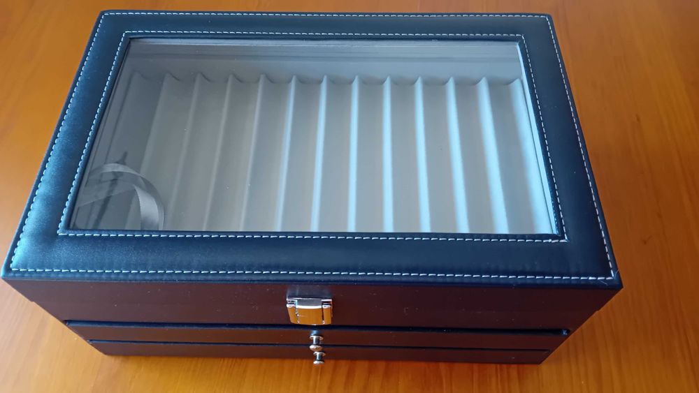 Caixa para 36 canetas Rotring Parker Waterman Pelikan Aurora
