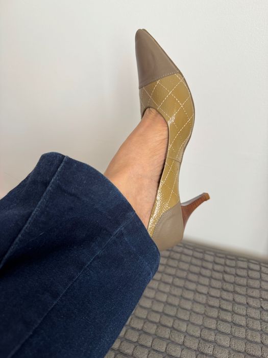 Scarpin de couro legítimo